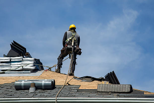 Professional Flat Roof Repair technician working in Lake Como, NJ